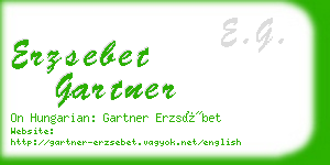 erzsebet gartner business card